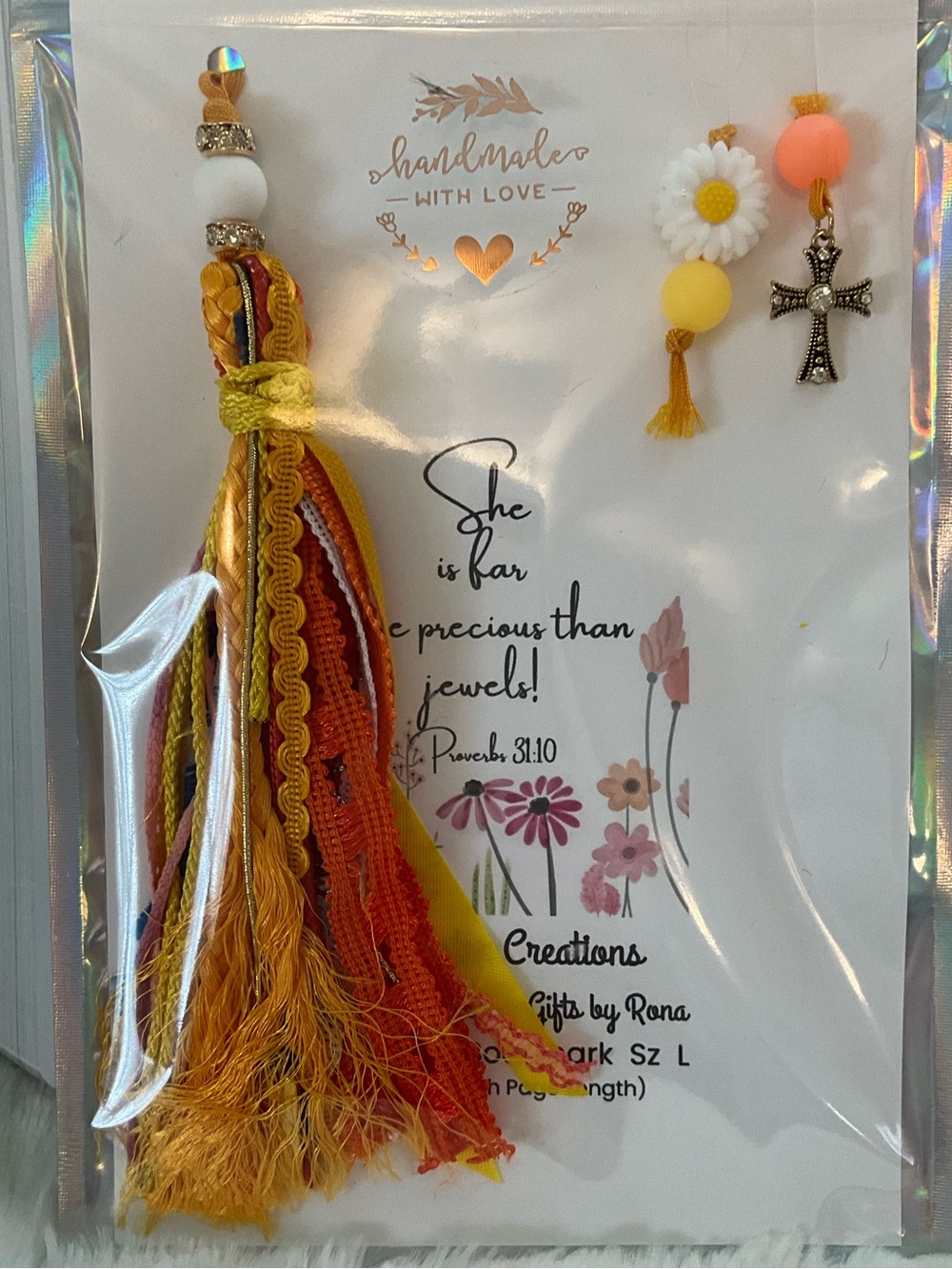 🌷TASSEL BIBLE BOOKMARKS BY FAITH SISTER CREATIONS UP TO 11” PAGE LENGTH HANDMADE